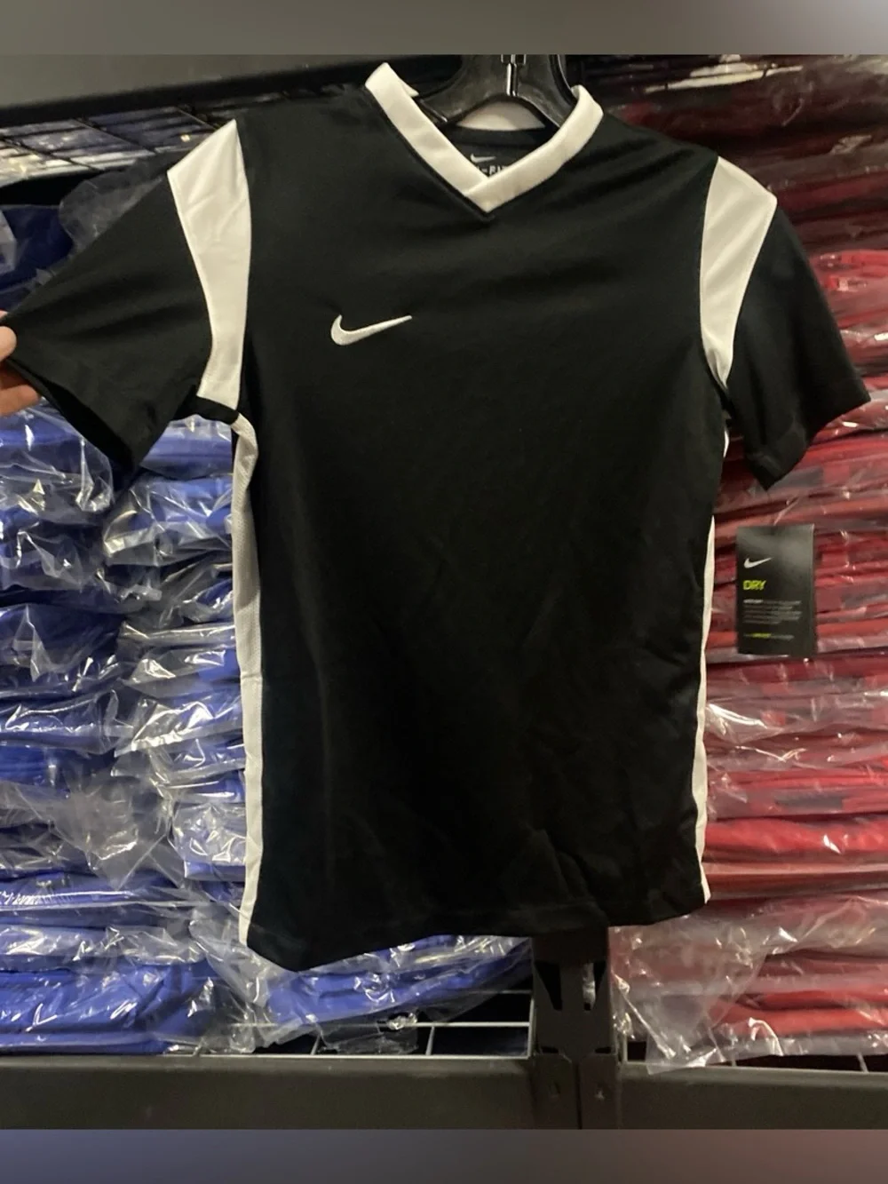 Nike Derby III Soccer Jersey NWT Kids Medium Black/White DRI-FIT CW3834-010
